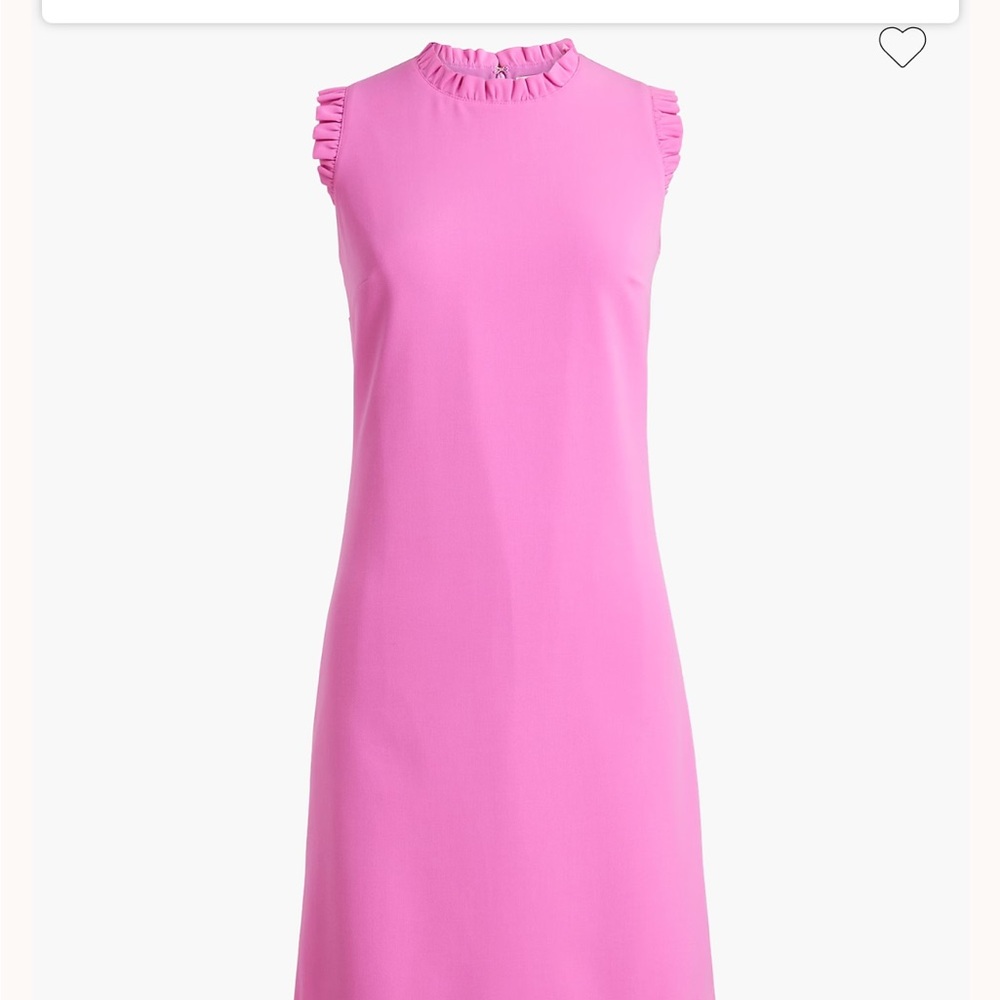 J. Crew Pink Sleeveless Ruffle Dress
